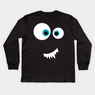 Cara de monstruo Kids Long Sleeve T-Shirt